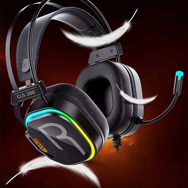 RGB Gaming Headset with 360° Microphone & Bass Surround