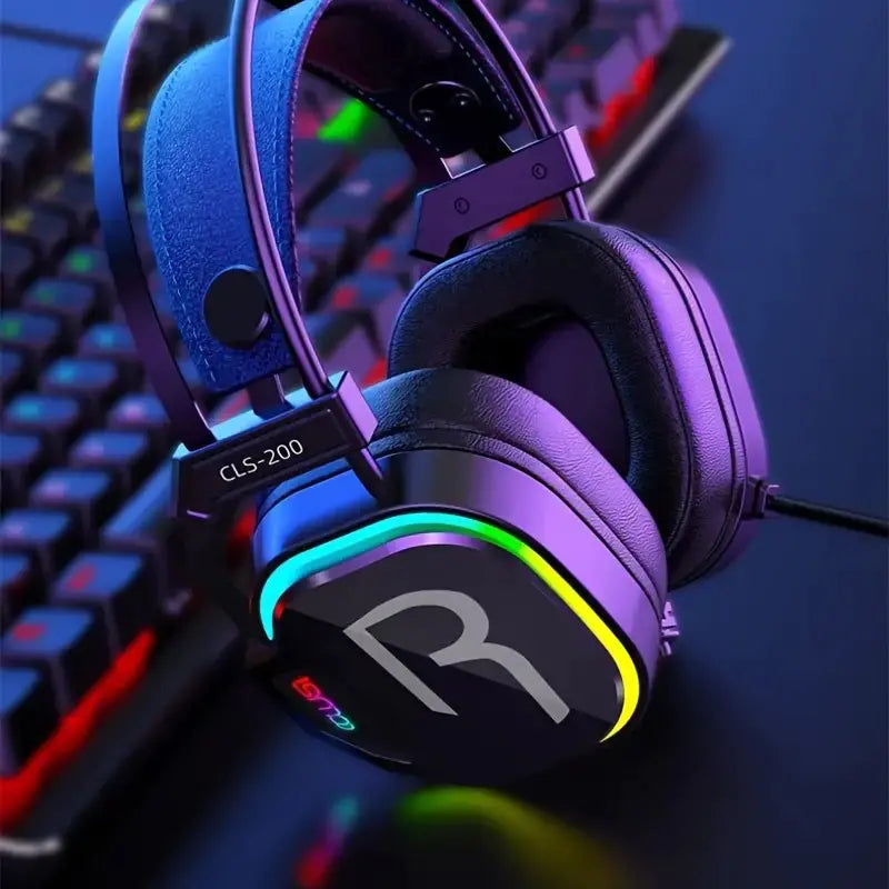 RGB Gaming Headset with 360° Microphone & Bass Surround